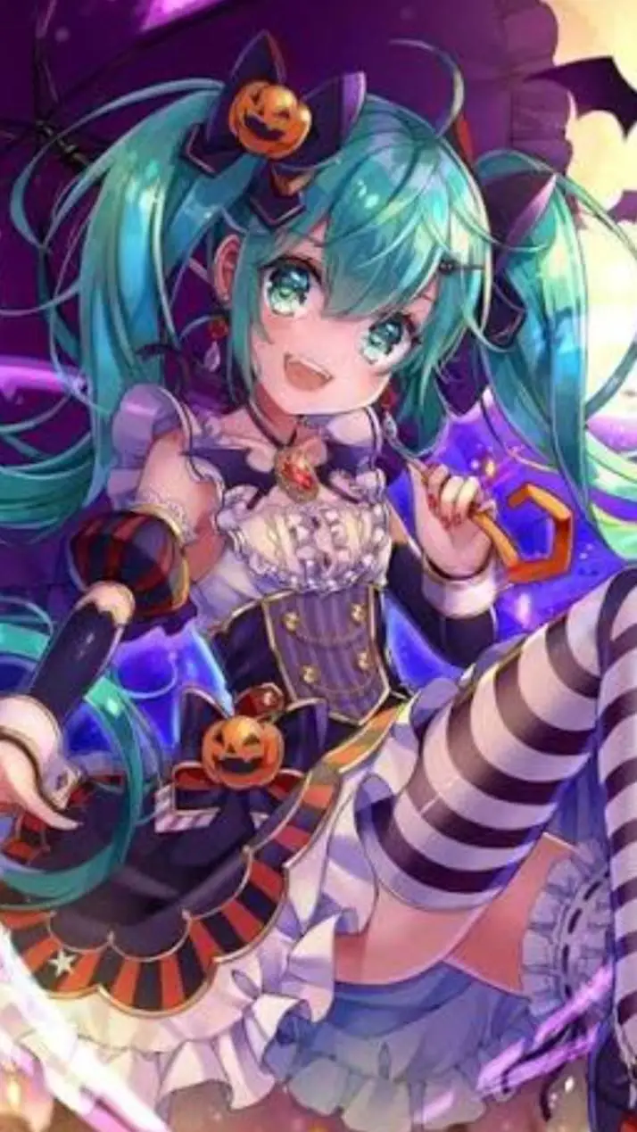 ai character: Halloween Miku background