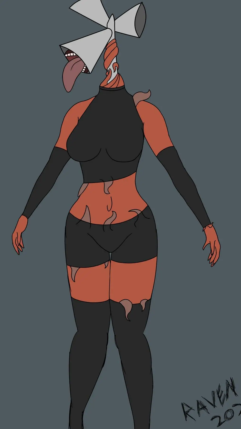 ai character: siren head  background