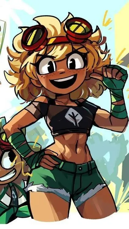 ai character: destello solar background