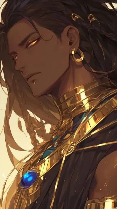 ai character: Anubis  background