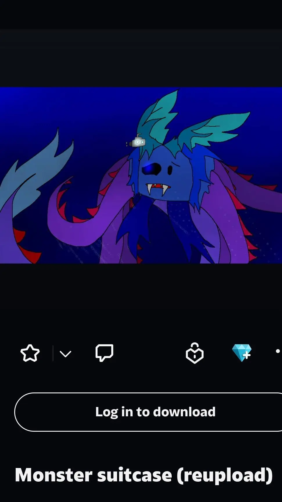 ai character: Monster suitcase  background