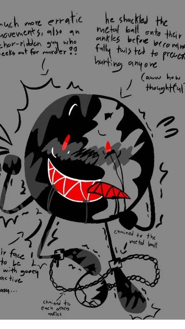 ai character: Twisted yin yang background