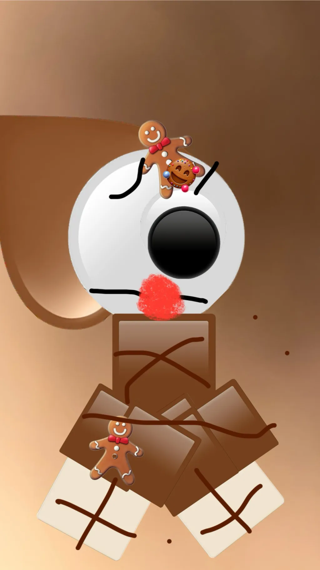 ai character: Ginger tied up background