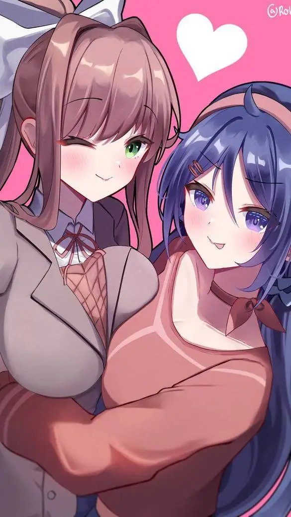 ai character: Monika X Mita background