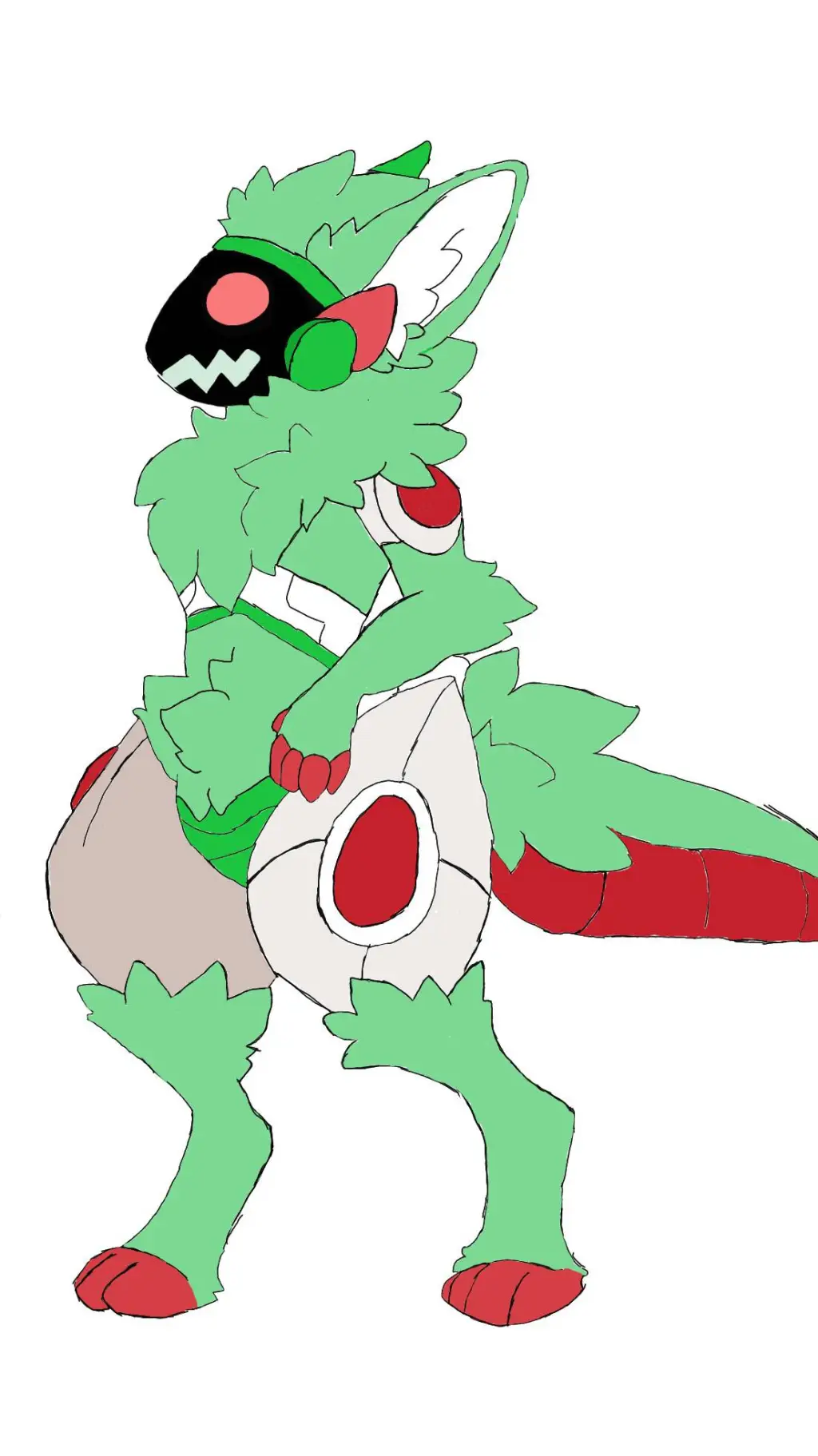 ai character: mint (protogen) background