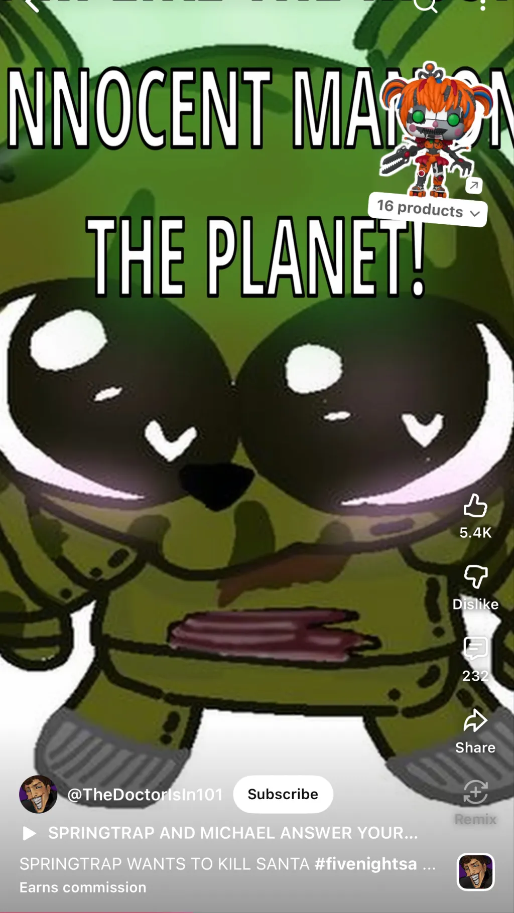 ai character: Springtrap background