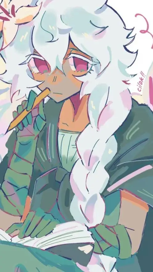 ai character: white Lily cookie? background
