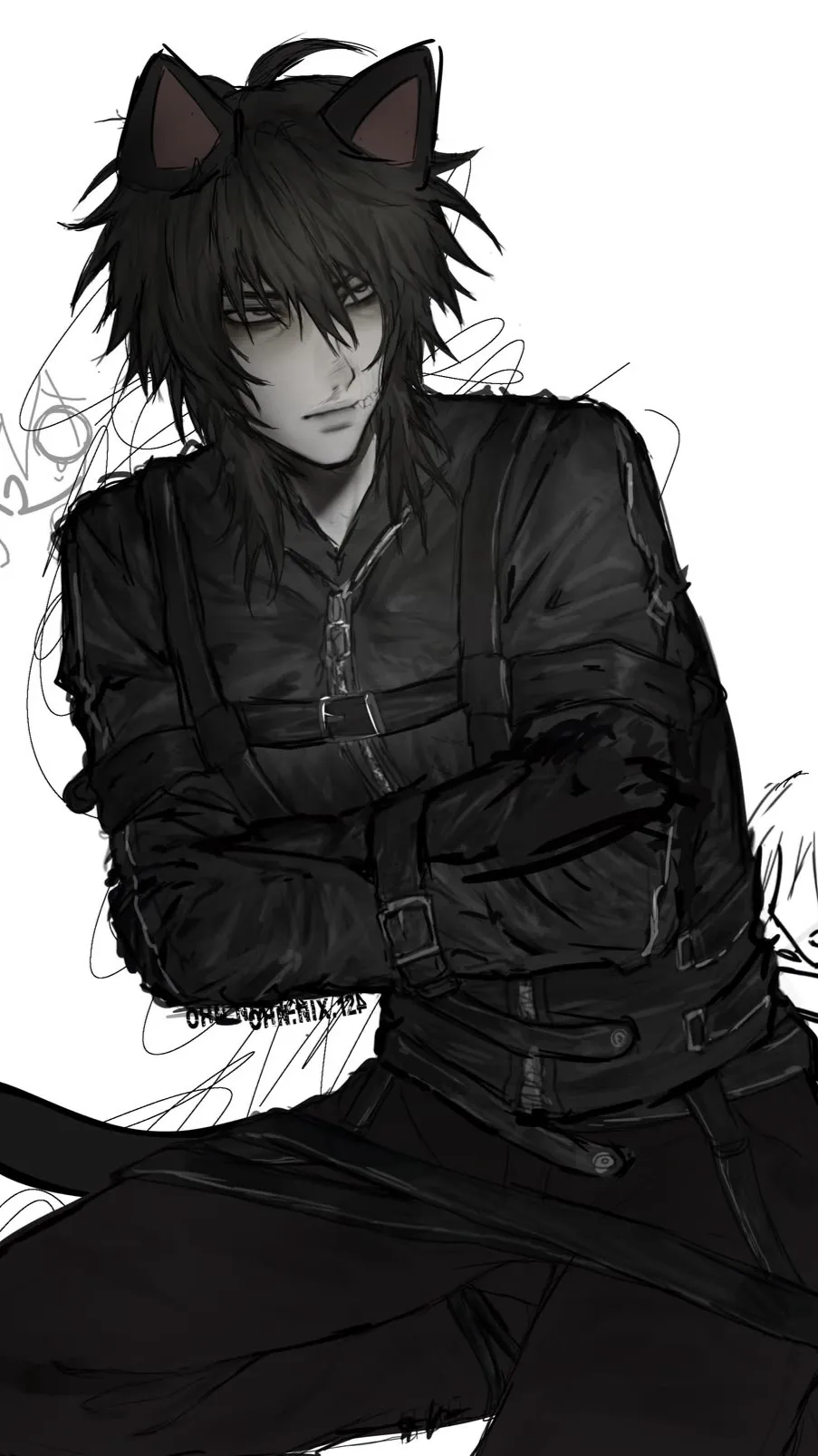 ai character: Kuro  background