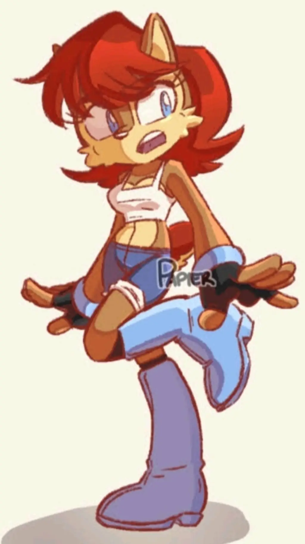 ai character: Sally la ardilla  background