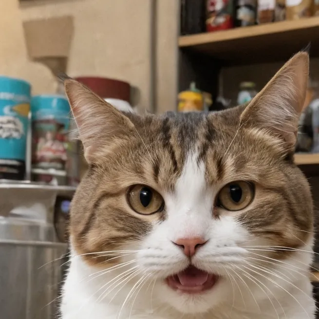 chat with ai character: angry cat