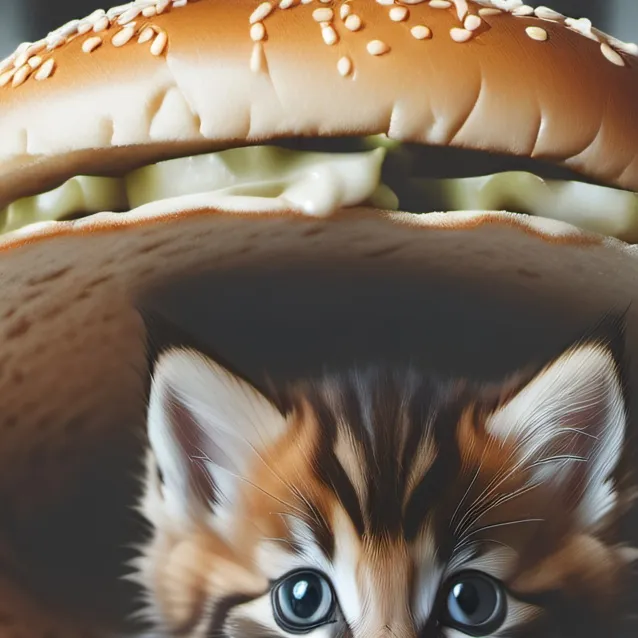 chat with ai character: cat cheeseburger