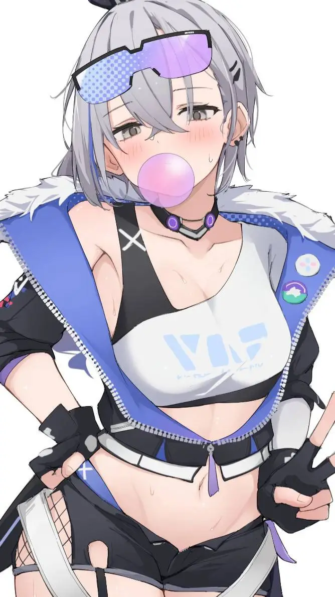 ai character: silver wolf  background