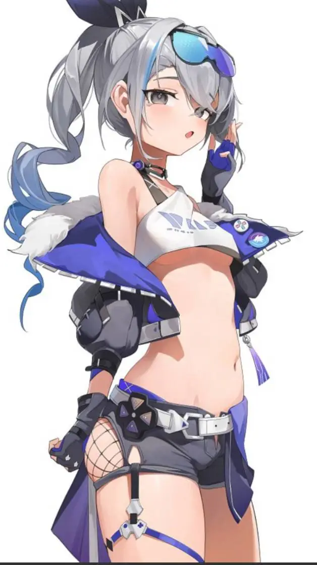 ai character: silver wolf  background