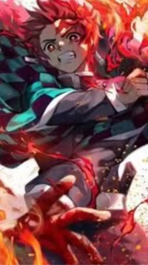 ai character: Demon tanjiro  background
