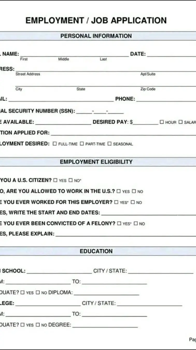 ai character: JOB APPLICATION  background