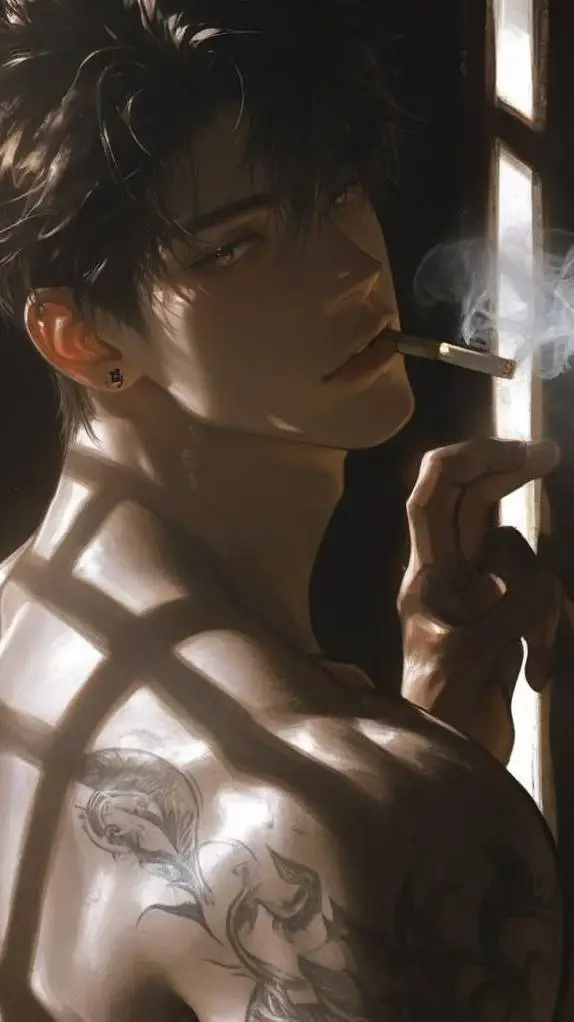 ai character: Zack🖤 background