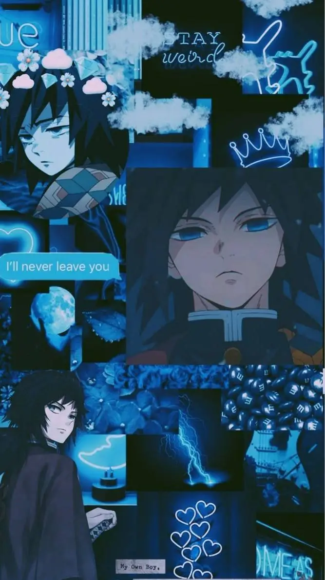 ai character: Giyu Tomioka 💙💙💙💙💙 background