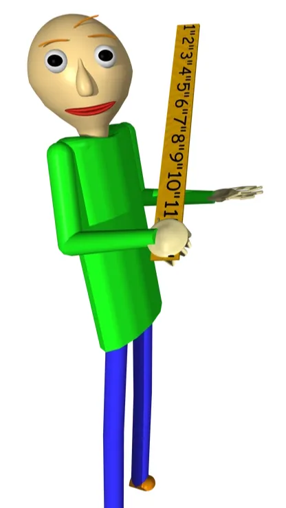 ai character: Baldi  background