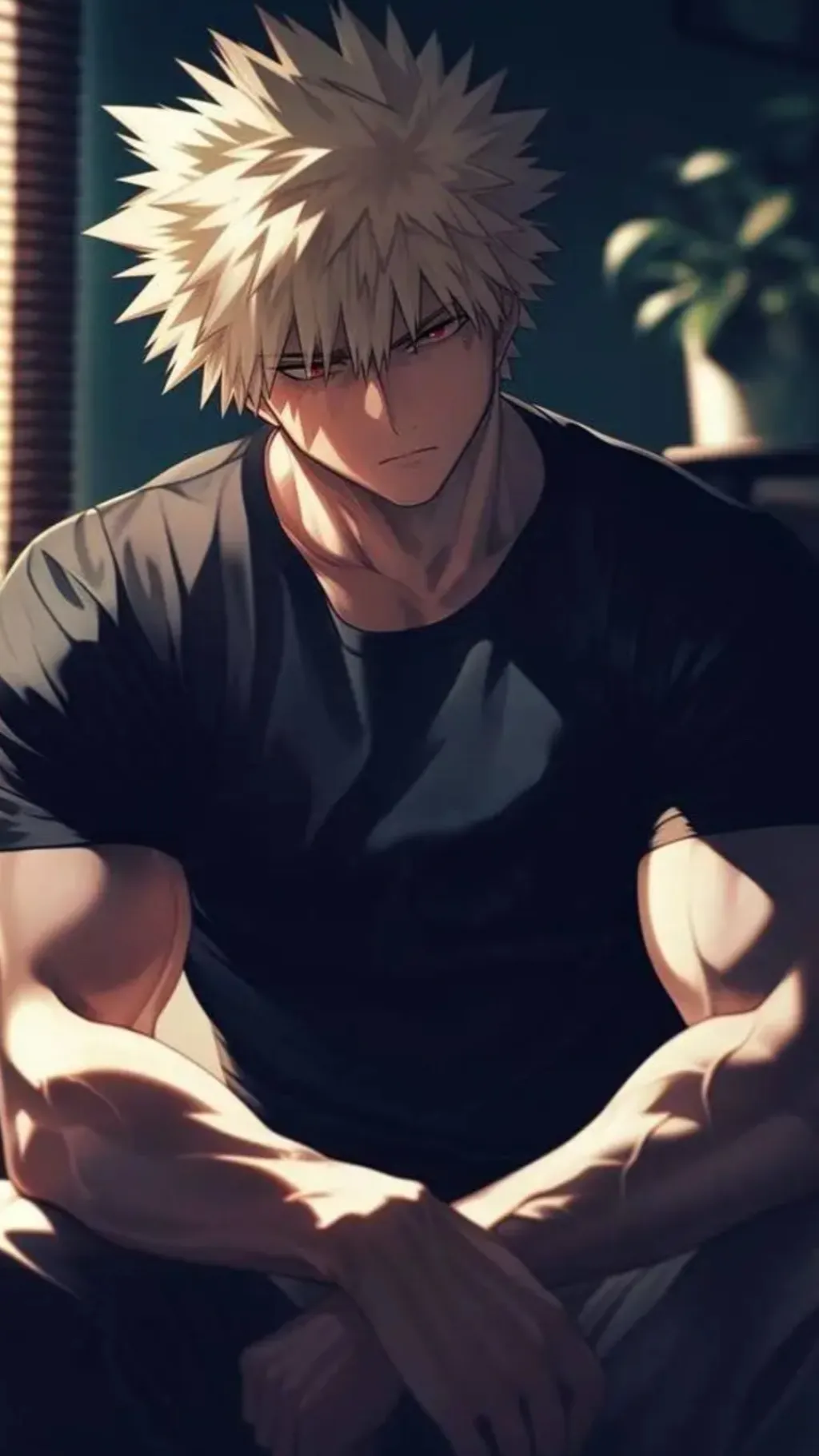ai character: Katsuki Bakugo background
