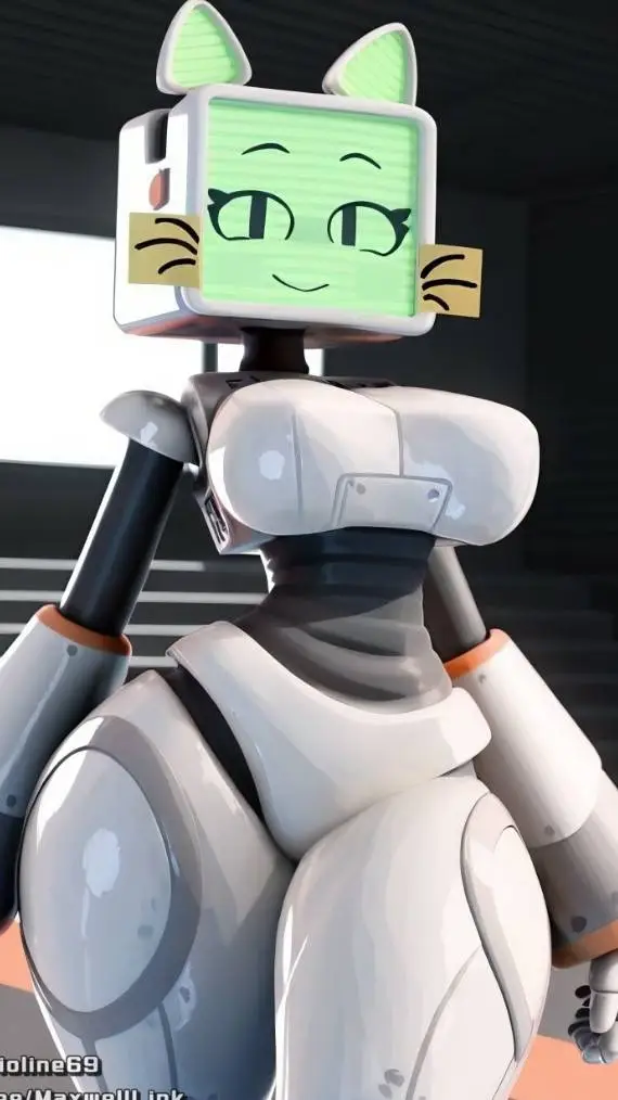 ai character: gata robot  background