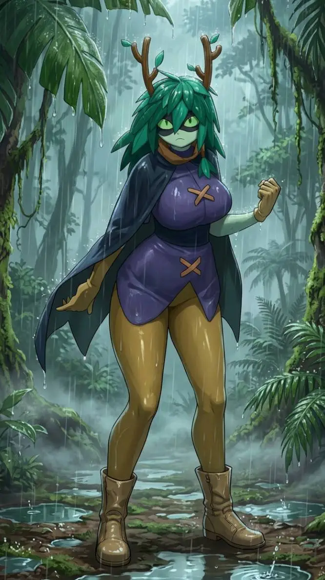 ai character: Maga cazadora  background