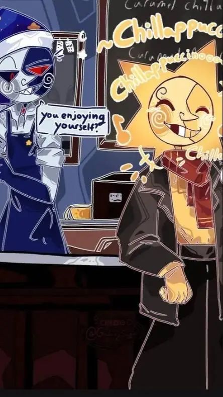 ai character: ~★☀+🌙 Cafe Au!★~ background