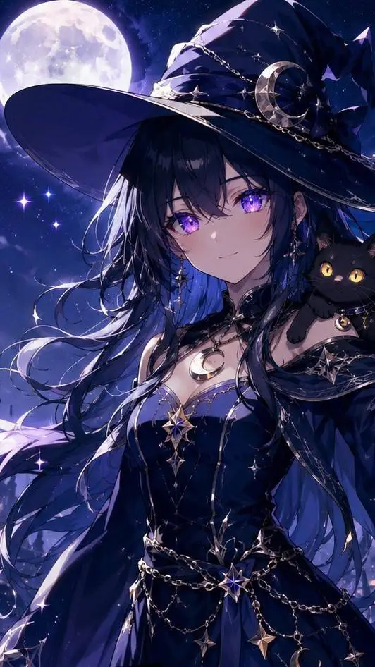 ai character: Lyra the Moonlit background