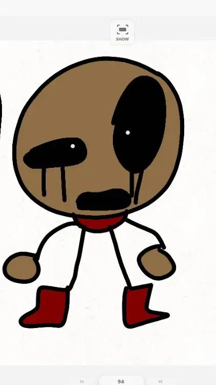 ai character: Blinky dead ghost  background