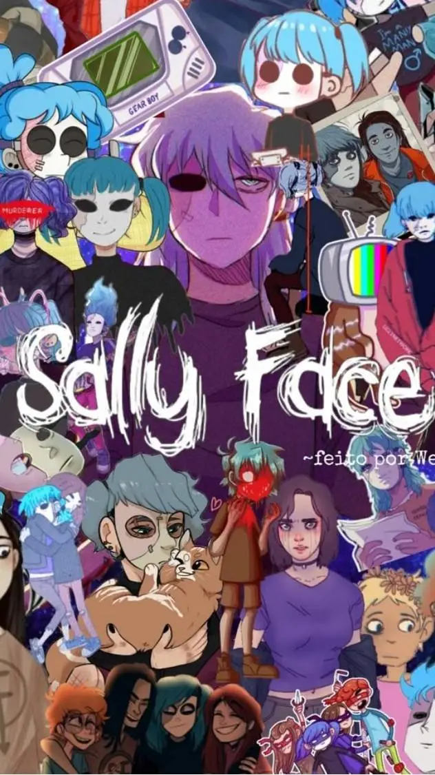 ai character: Sally face background