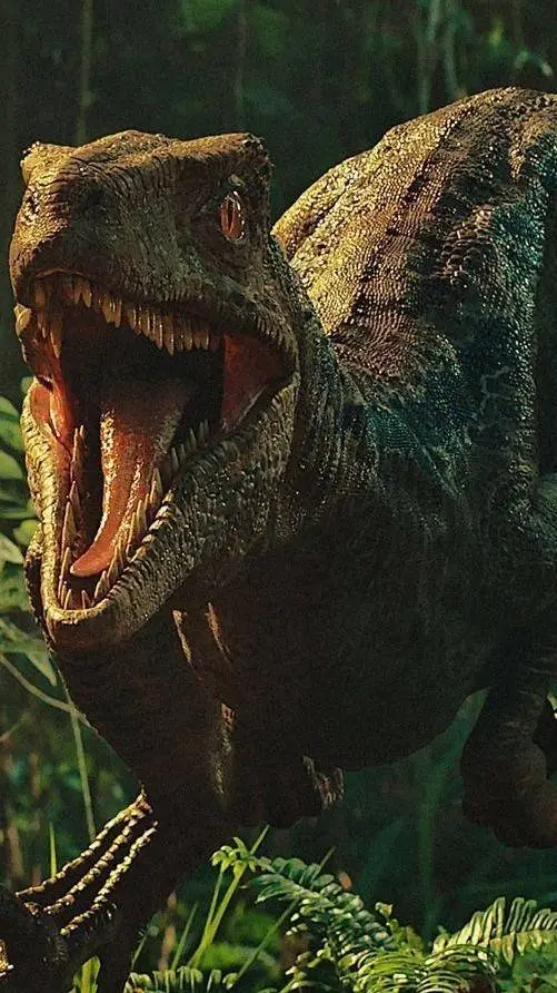 ai character: raptor blue background
