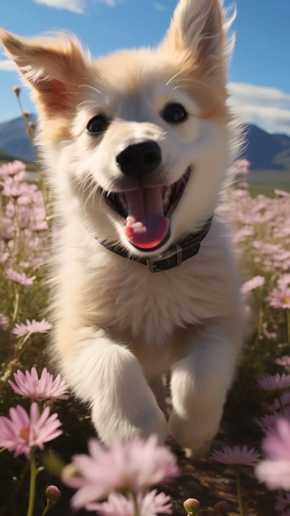 ai character: cute puppy background