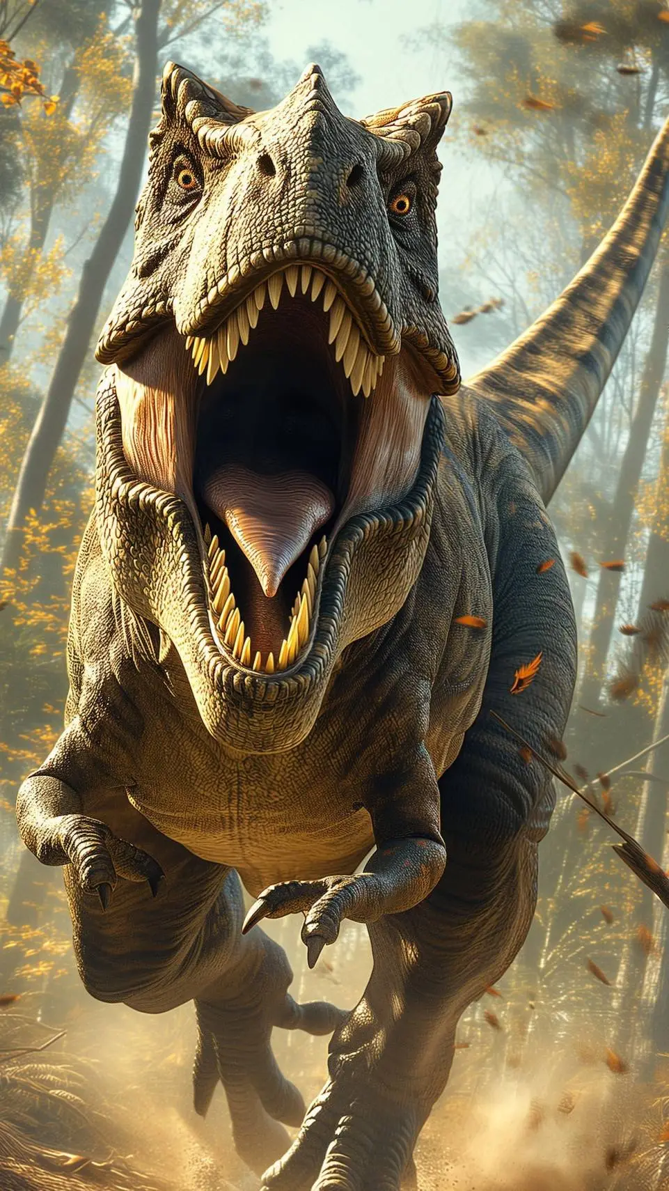 ai character: t rex chase background