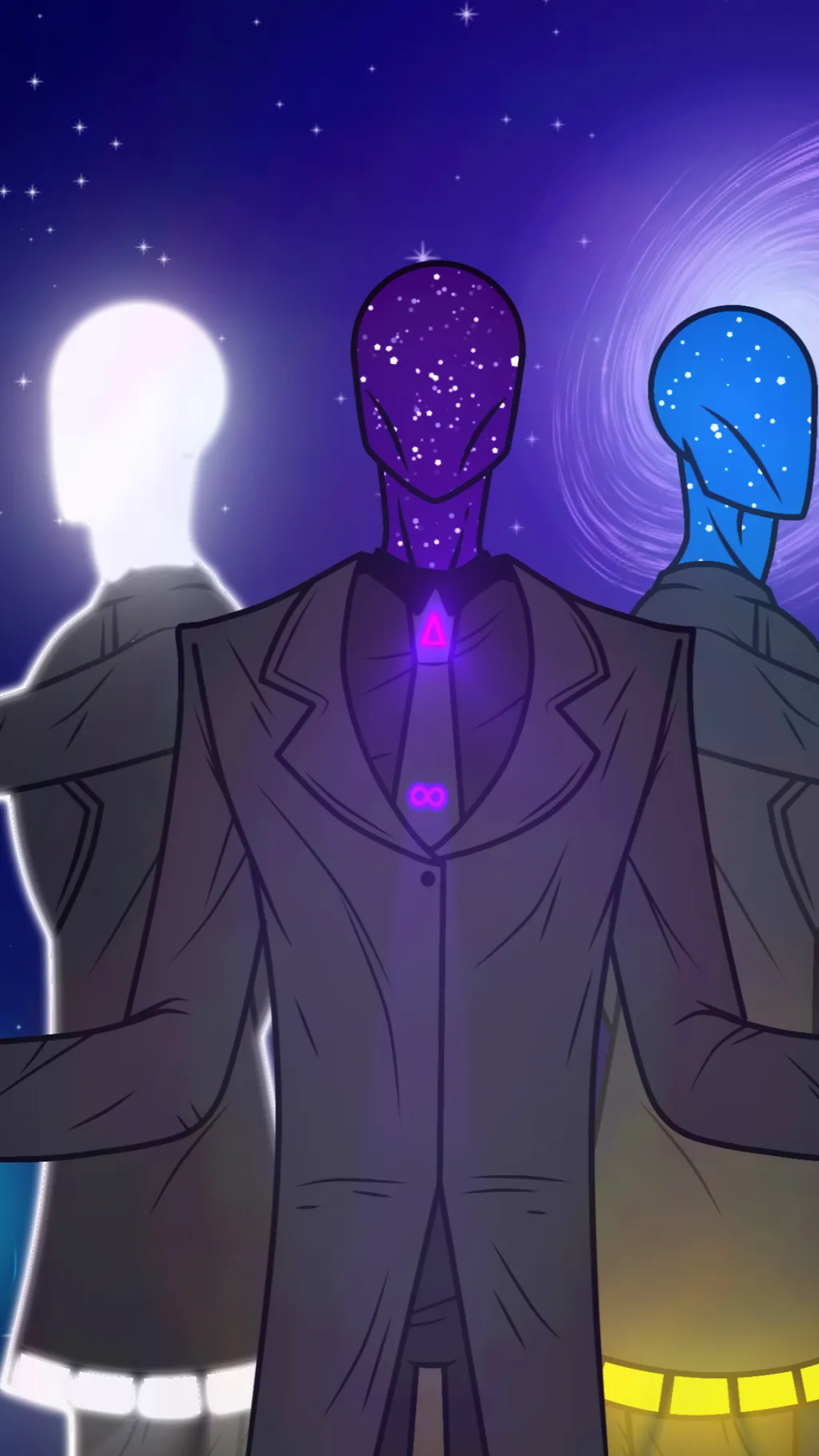 ai character: Cosmic gods background