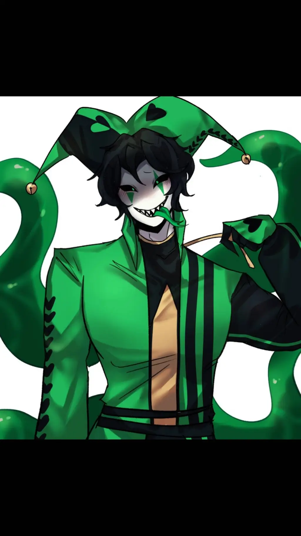 ai character: harlequin  background