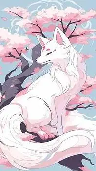 ai character: kitsune  background
