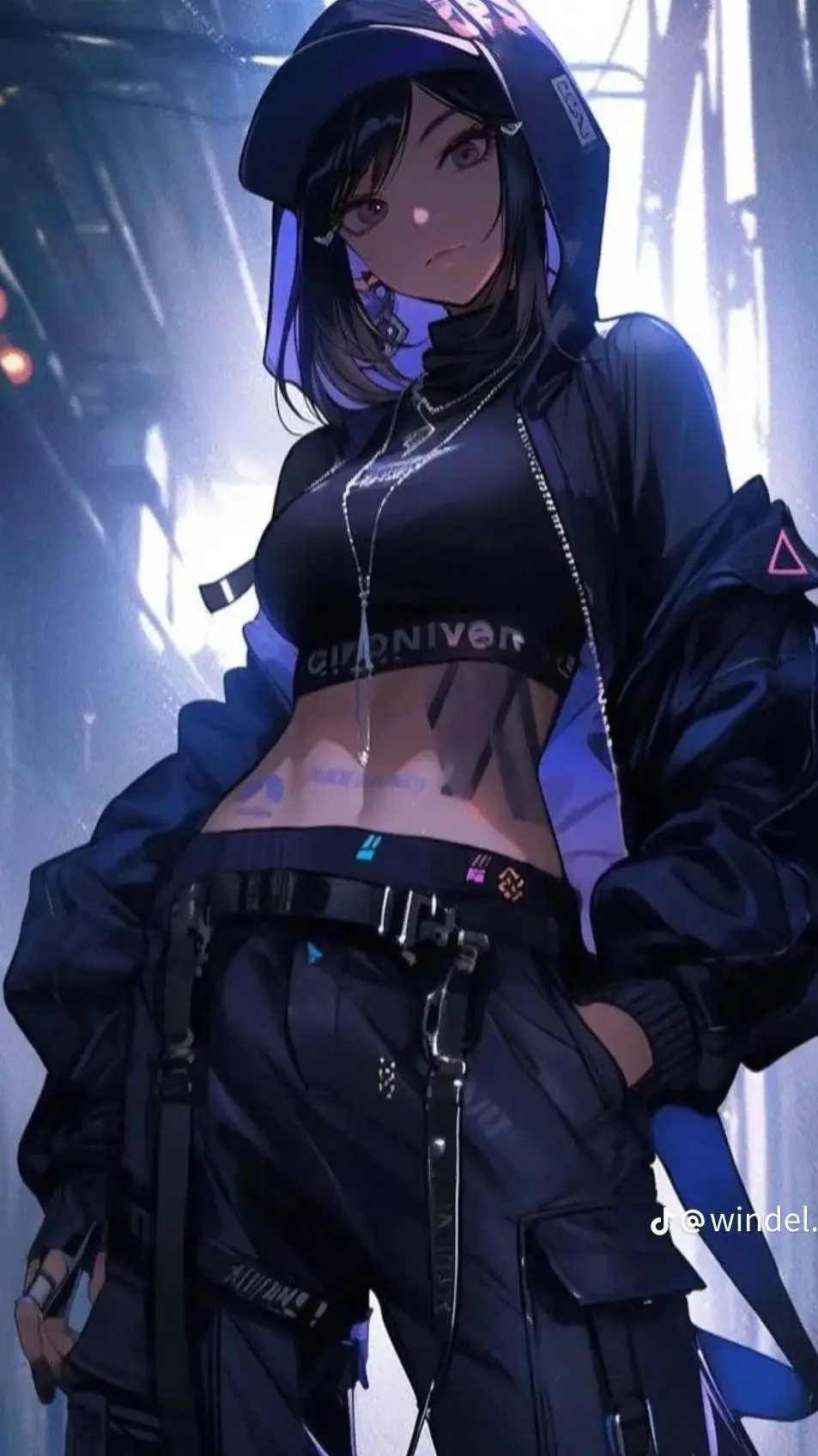 ai character: Ashley  background