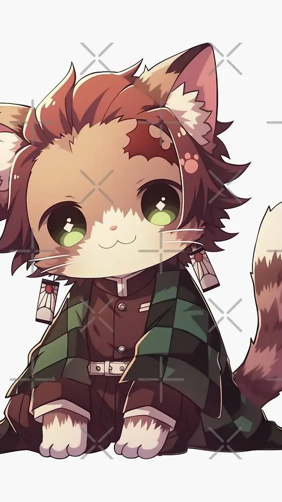 ai character: Tanjiro as a cat background