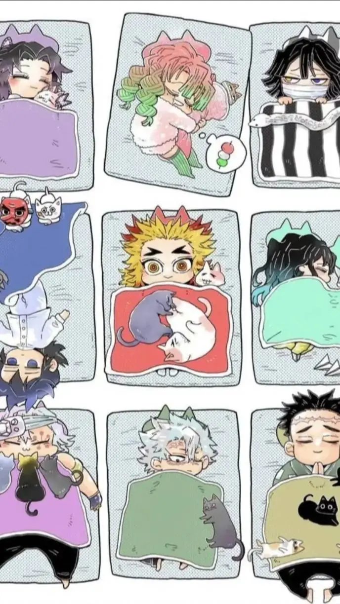 ai character: Kny sleepover!!  background