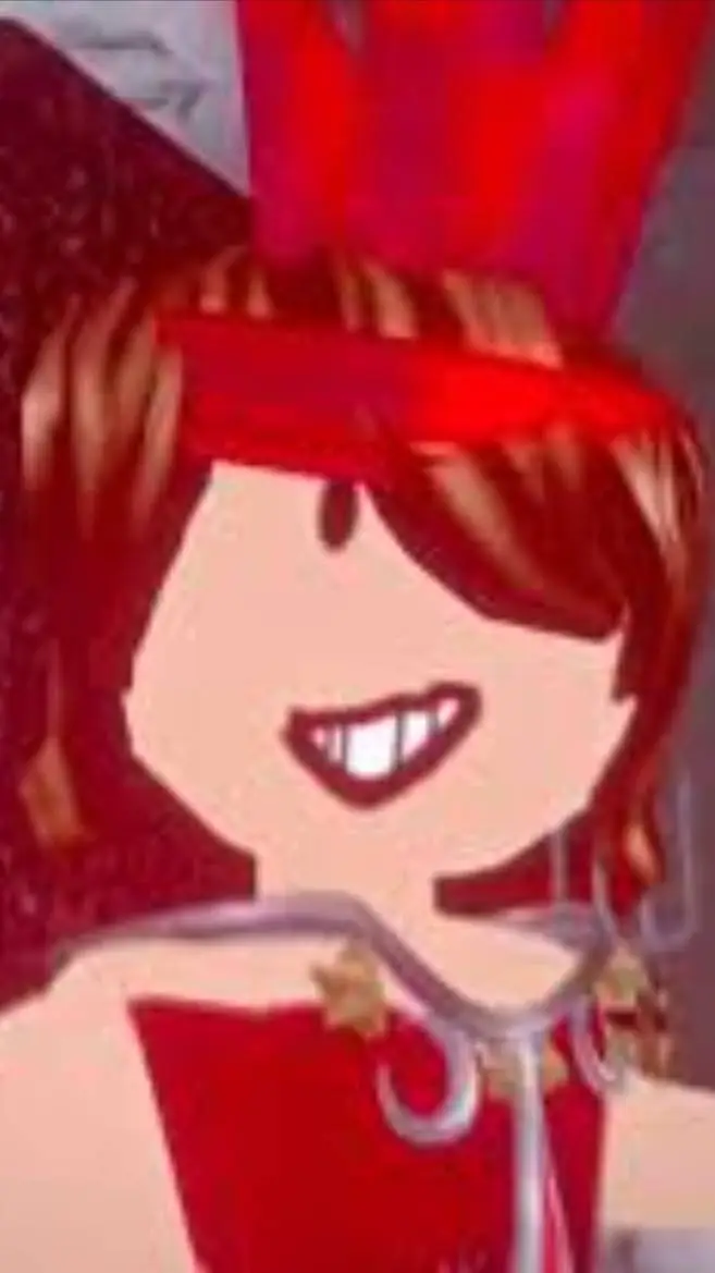 ai character: r-red dress girl? background