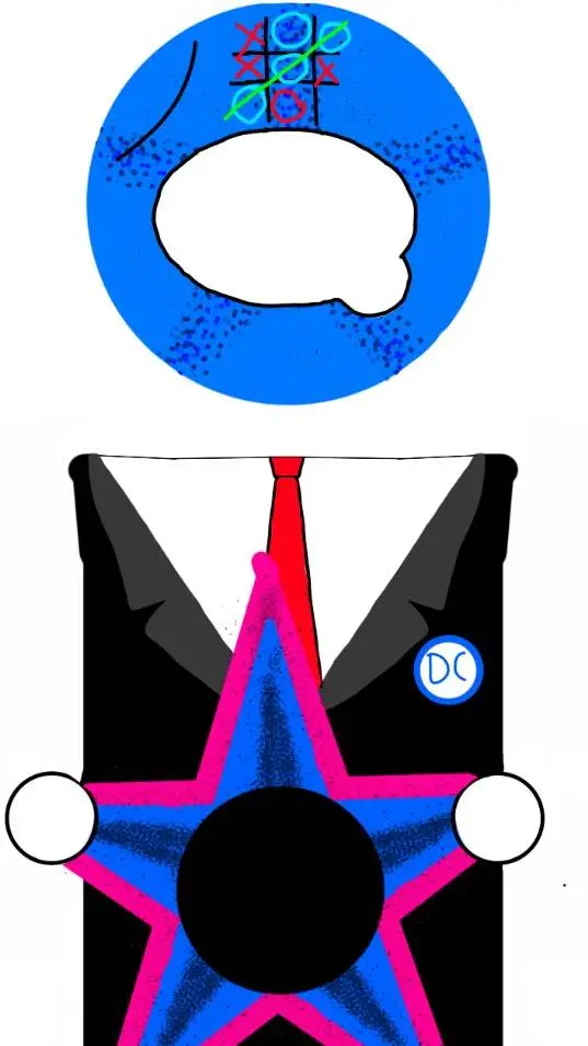 ai character: BALD starro background