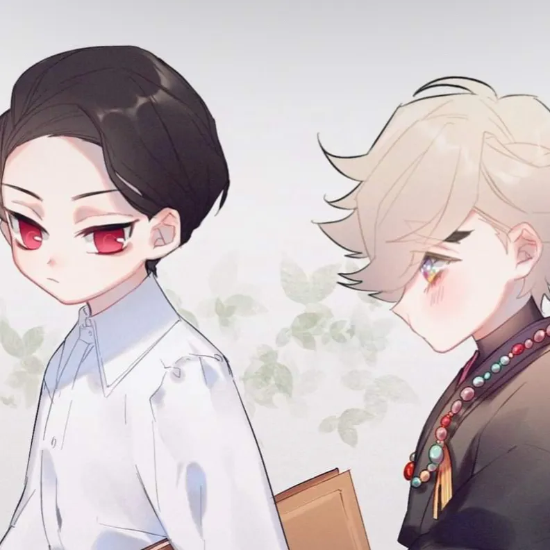 chat with ai character: Douma+Muzan as kid