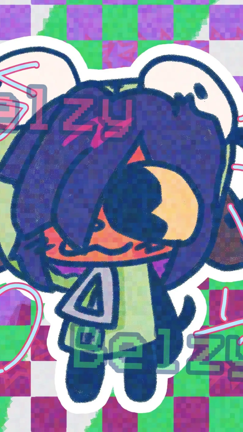 ai character: GIR belzy background