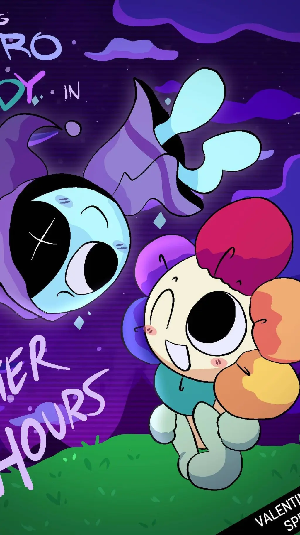 ai character: Dandy and Astro background