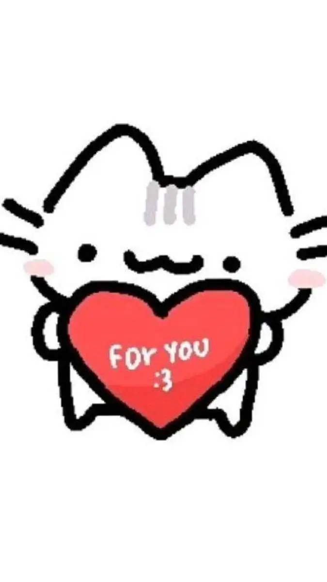 ai character: Heart cat background