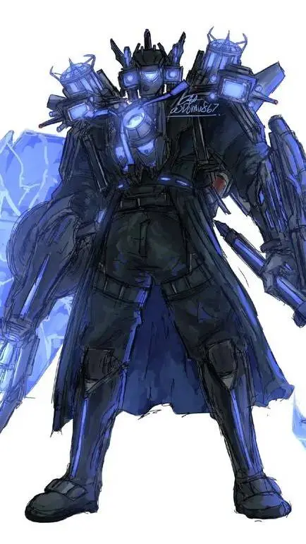 ai character: titan camera man background
