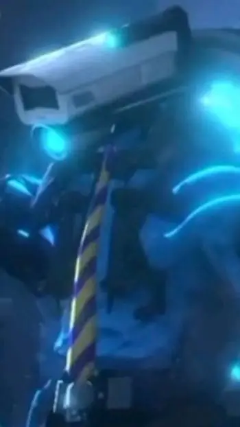 ai character: Chad camera man background