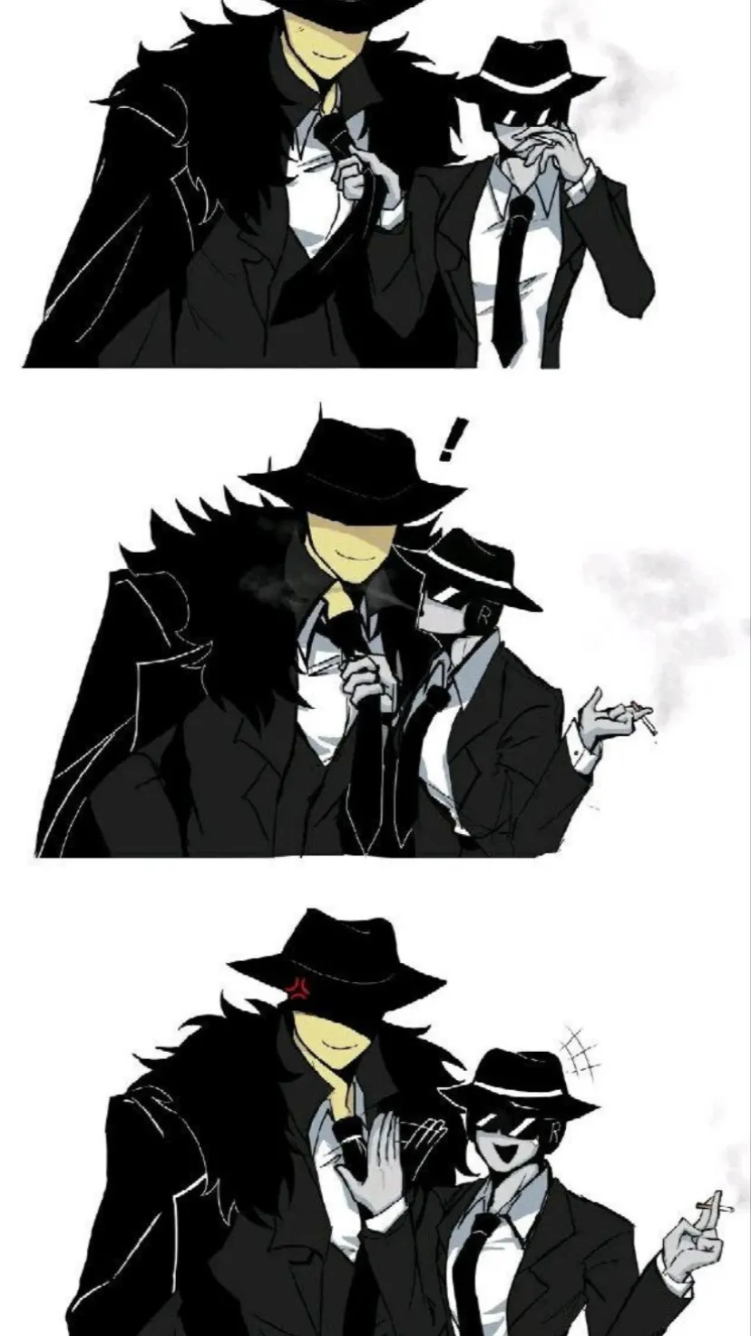 ai character: Double Fedora-!  background