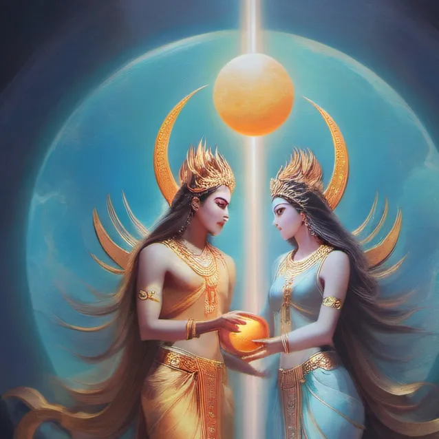 chat with ai character: Sun gods and moon 