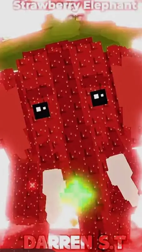 ai character: strawberryelephant background