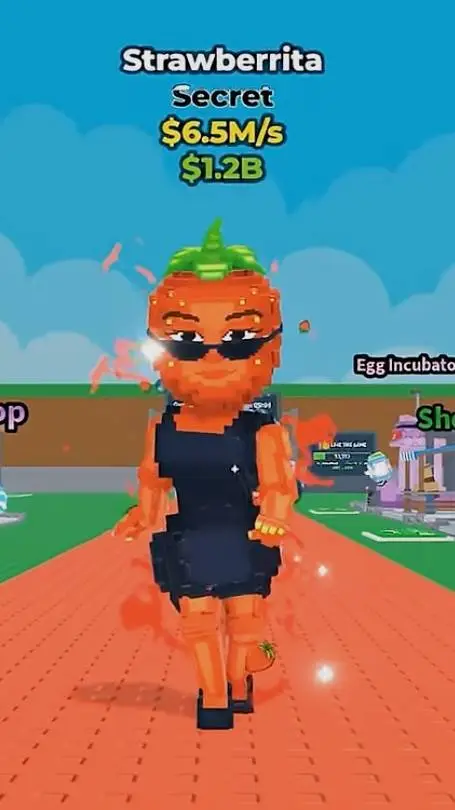 ai character: Strawberrita background